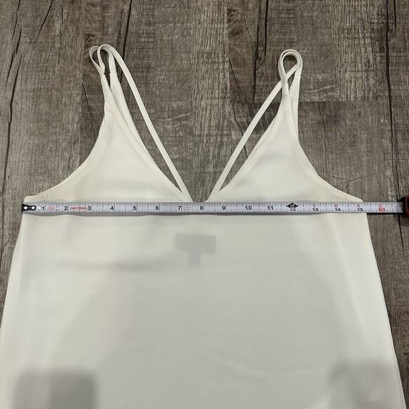 TopShop Lot of 2 Strappy Tank Top V Neck Sleeveless Black White Womens Size 2 US - Picture 3 of 12